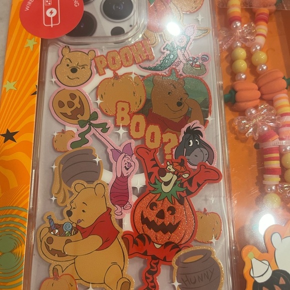Disney BOO TO POOH IPHONE 16 PRO MAX CASE W JEWELED STRAP! New - Picture 5 of 7